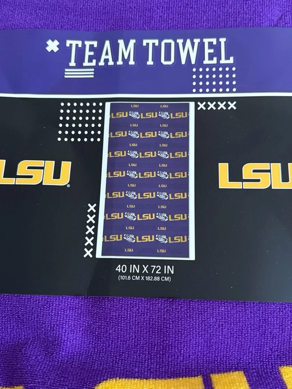LSU Tigers Team Towel - Purple & Gold